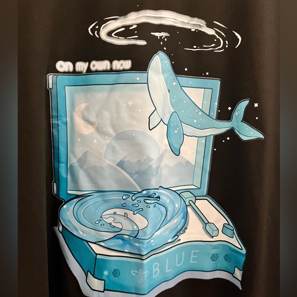 NWOT Black Graphic Tee Men’s XL - Picture 4 of 4